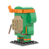 Orange Turtle Brick Building Set  - Custom Building Set - Made Using LEGO® Parts