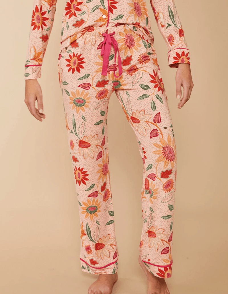 Pajama Pant Botanic Garden Boho Floral Peach - PajamasSPARTINA 449