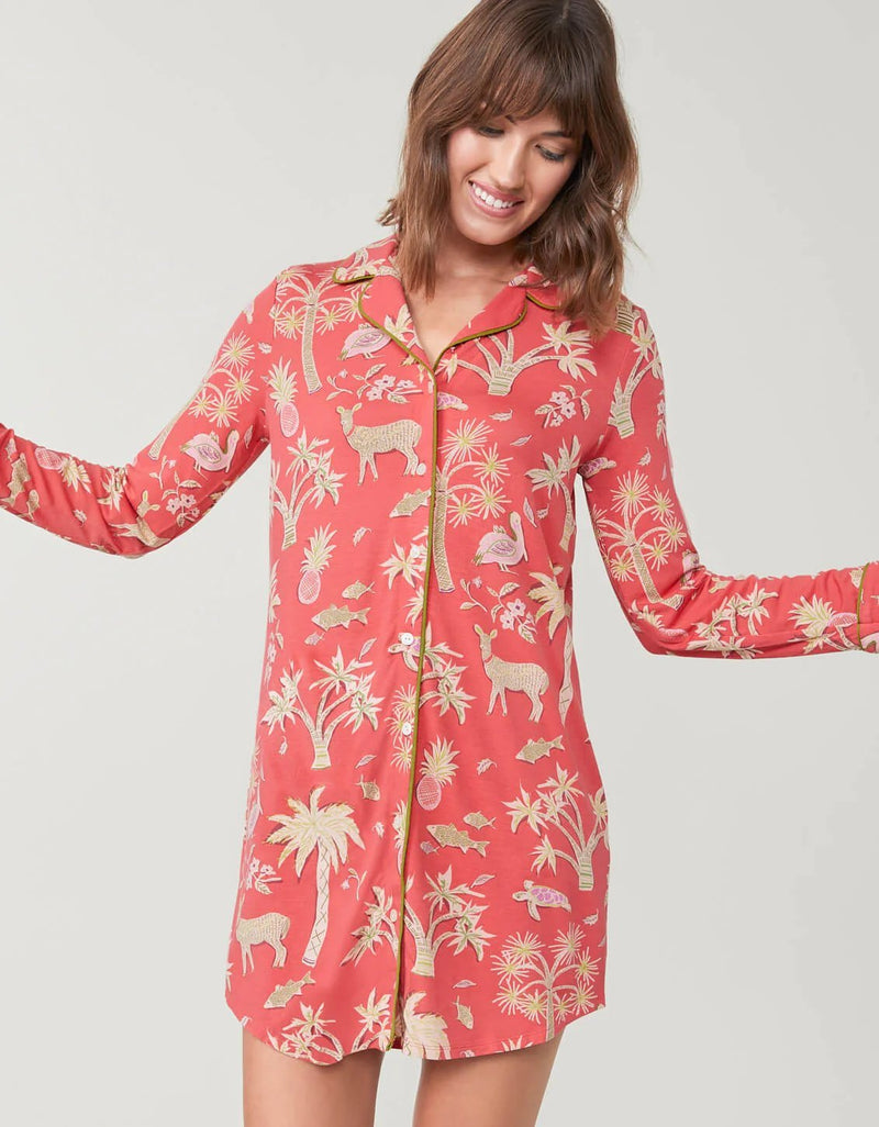 Pajama Sleep Shirt Lowcountry Fauna Red - pajama shirtSPARTINA 449