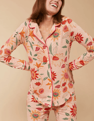 Pajama Top Botanic Garden Boho Floral Peach - PajamasSPARTINA 449