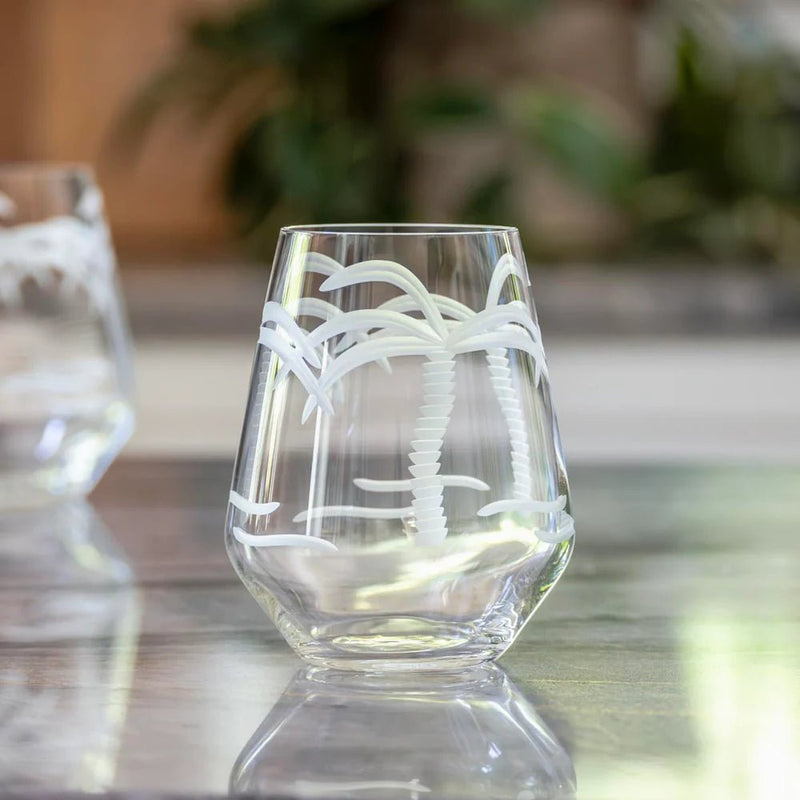 Palm Tree Etched Glassware - Kitchen AccessoriesRolf Glass