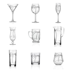 Palm Tree Etched Glassware - Kitchen AccessoriesRolf Glass