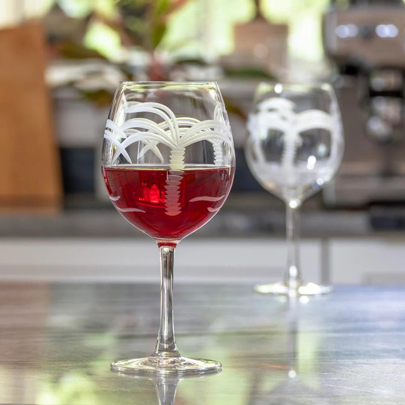 Palm Tree Etched Glassware - Kitchen AccessoriesRolf Glass