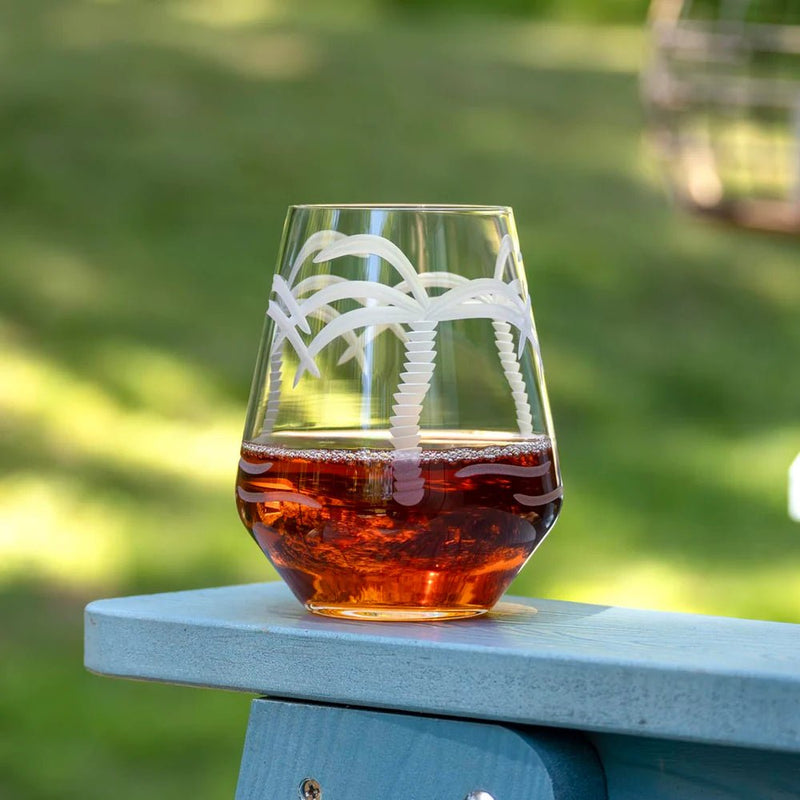 Palm Tree Etched Glassware - Kitchen AccessoriesRolf Glass