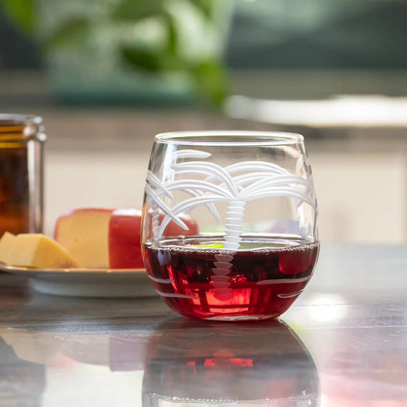 Palm Tree Etched Glassware - Kitchen AccessoriesRolf Glass