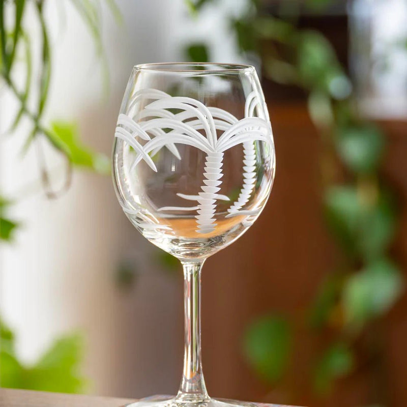 Palm Tree Etched Glassware - Kitchen AccessoriesRolf Glass