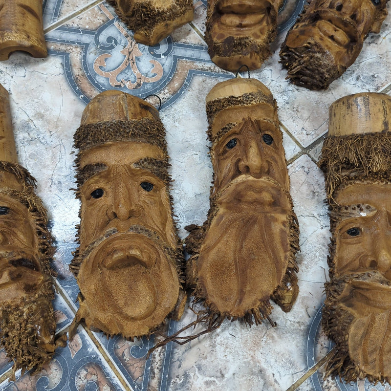 Palm Tree Root Face, Tiki Bar Decor - World Shells Imports