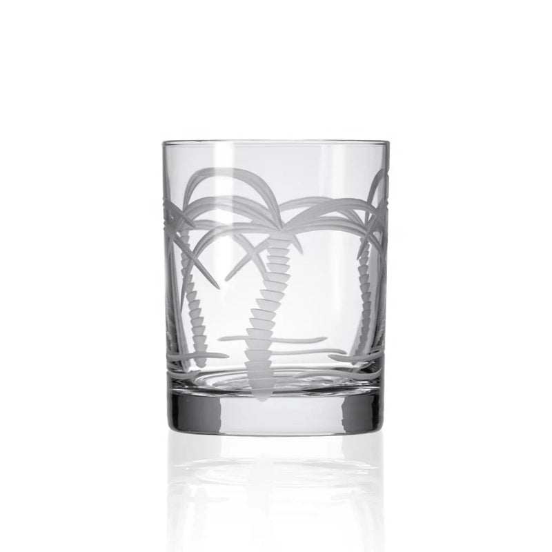 Palm Tree Etched Glassware