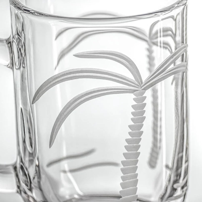 Palm Tree Etched Glassware