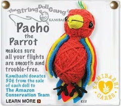 Pacho the Parrot String Doll Keychain