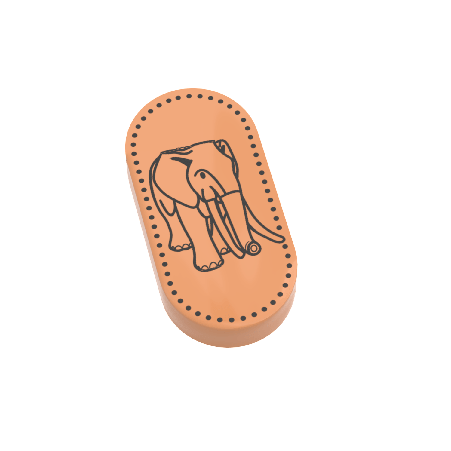 Pressed Penny - Elephant- Custom Printed 1x2 Tile - Made Using LEGO® Parts
