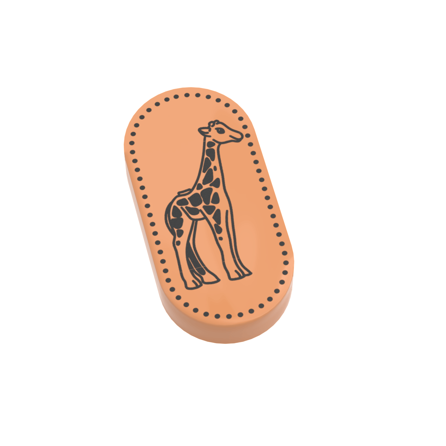 Pressed Penny - Giraffe - Custom Printed 1x2 Tile - Made Using LEGO® Parts
