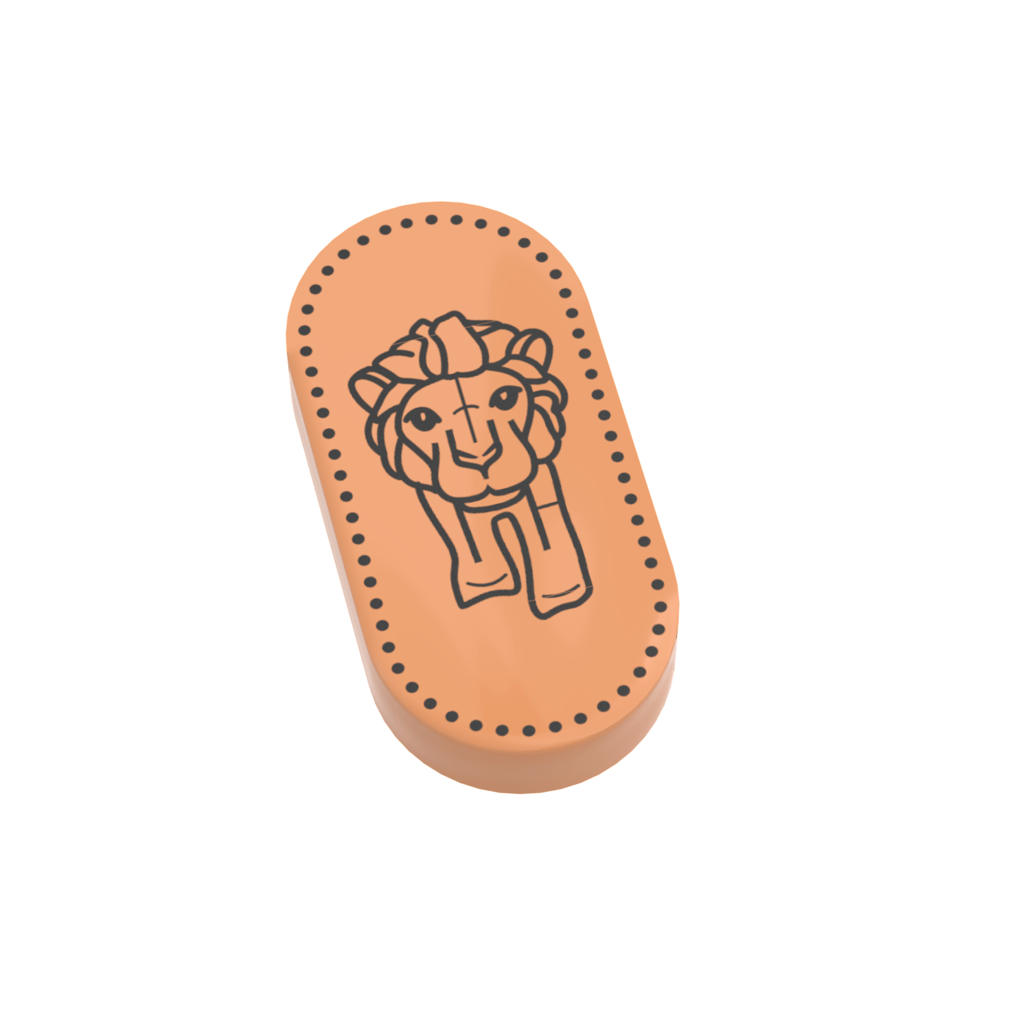Pressed Penny - Lion- Custom Printed 1x2 Tile - Made Using LEGO® Parts