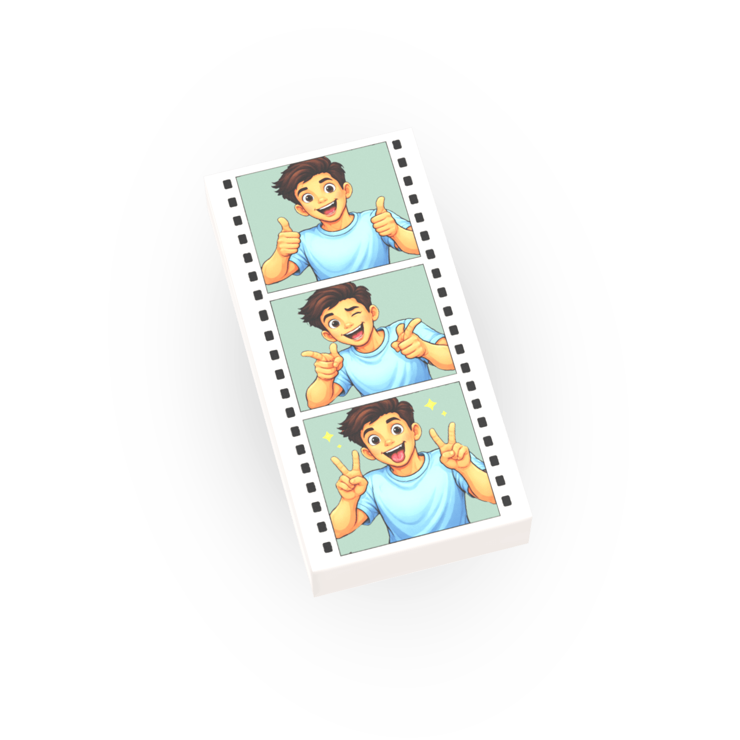 Photo Strip - Photo Booth - Passport - Custom Printed - Made Using a LEGO® Tile