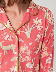 Pajama Sleep Shirt Lowcountry Fauna Red