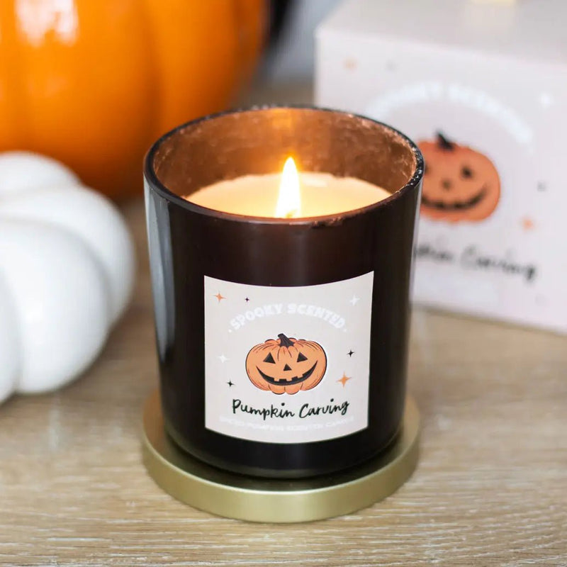 Pumpkin Carving Spiced Pumpkin Halloween Candle - Something Different Wholesale