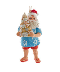 Resin Beach Santa Ornament - Kurt S. Adler, Inc.