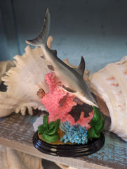 Resin Shark on Faux Coral - Loving Coastal Living