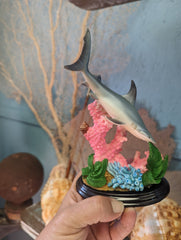 Resin Shark on Faux Coral - Loving Coastal Living