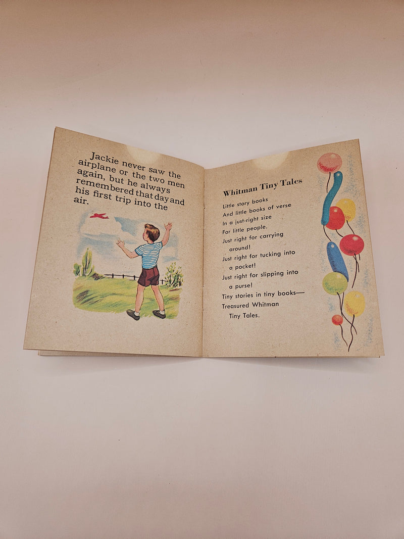 Vintage Whitman Tiny Tales Miniature Jackie's Airplane Ride Soft Cover Book