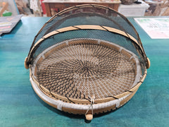 Natural Seagrass Basket Handwoven Food Mesh Cover