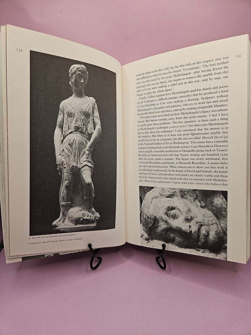 Interior pages of Sculpture: Processes and Principles, showcasing classic and modern sculpture methods