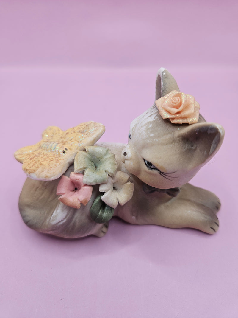 Vintage Ceramic Cat Figurine