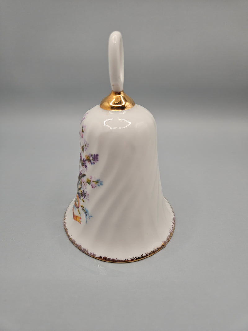 Vintage Flambro Bone China Bell Sweet Lavender