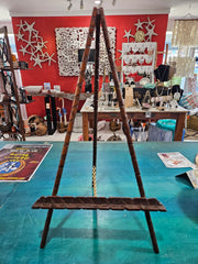 A vintage wooden easel standing 17.5