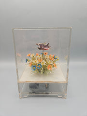 Vintage Acrylic Music Box With Butterflies