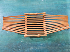 Vintage Japanese Bamboo Folding Wet Towel Tray