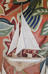 Driftwood Sailboat Wall Hanging – Coastal Nautical Decor