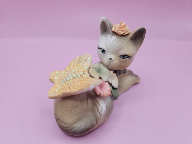 Vintage Ceramic Cat Figurine