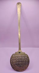 Vintage Large Brass Skimmer Spoon