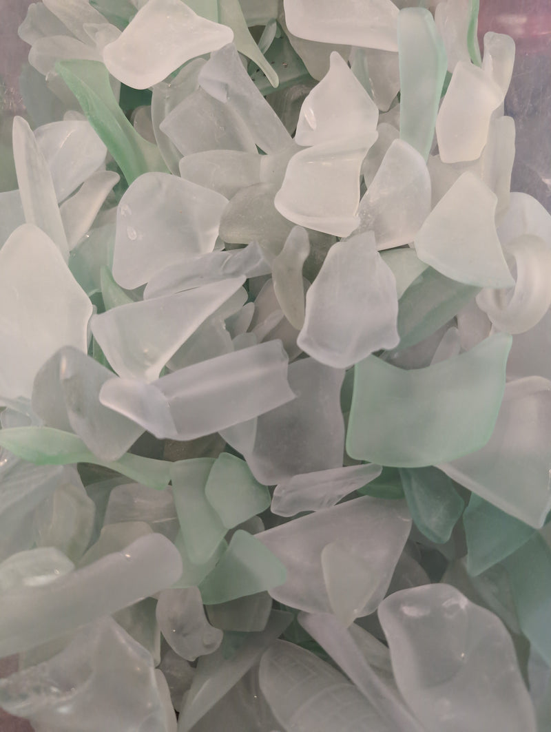 Hand Tumbled Seaglass Seafoam Colors Of Frosted Light Tones Greens