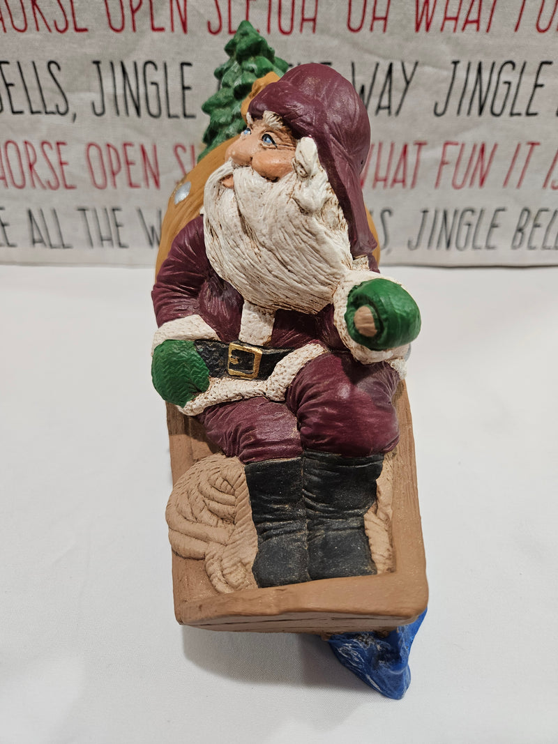 Boating Santa Figurine