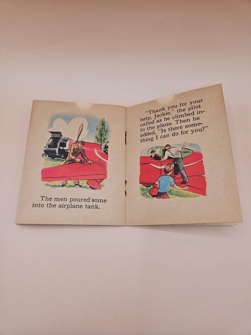 Vintage Whitman Tiny Tales Miniature Jackie's Airplane Ride Soft Cover Book