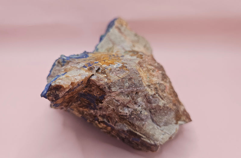 Rough malachite azurite mineral specimen weighing 1205 grams with vibrant blue and green coloration on a raw matrix.