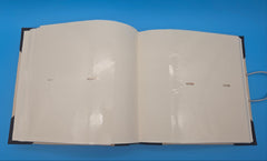 Coastal woven seashell photo album with raffia bow, 50 pages, 9x9 scrapbook.