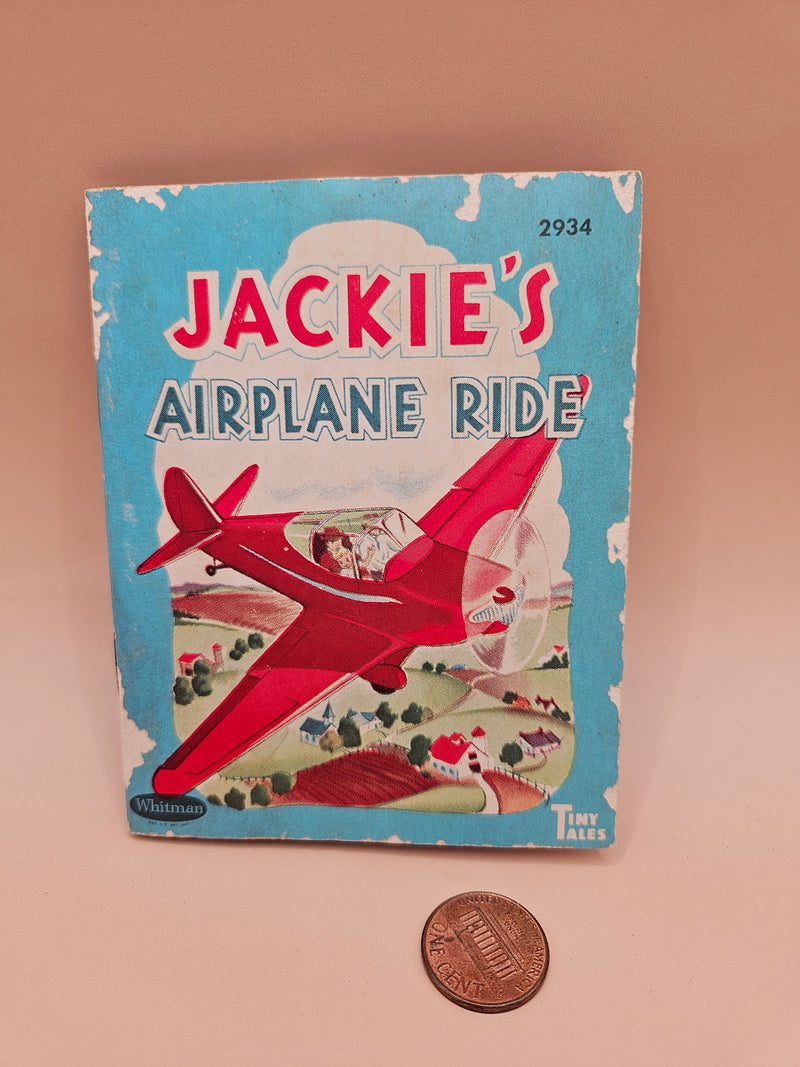 Vintage Whitman Tiny Tales Miniature Jackie's Airplane Ride Soft Cover Book