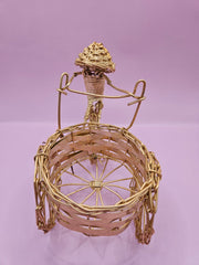 Vintage 1960's Perfume Holder Flower Cart