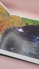 Spine of vintage hardcover book The Book of Texas Bays by Jim Blackburn, dark blue with gold text, published by Texas A&M University Press.