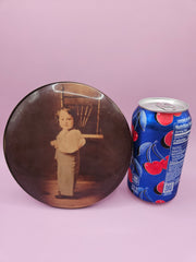 Vintage Celluloid Photo Button Young Boy