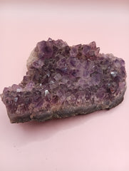 Natural Amethyst Cluster with Purple Quartz Points on Matrix – 4.7x3.5