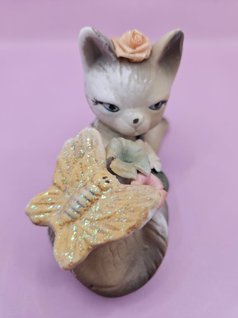 Vintage Ceramic Cat Figurine