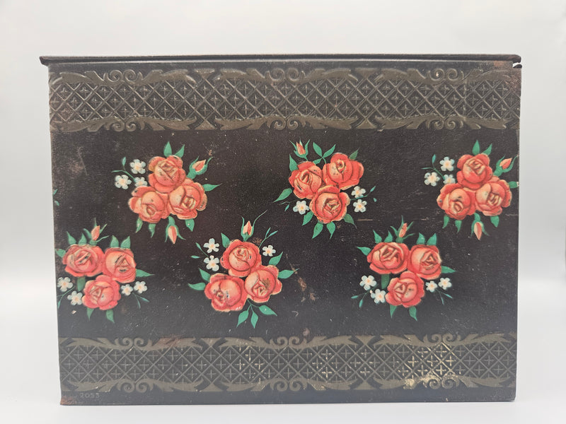 Vintage Holland Floral Metal Tin Box