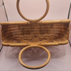 hardwood butterfly-shaped handbags in natural and dark finishes