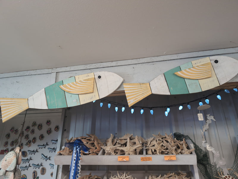 Wall Hanging Wooden Slate Fish - 2 Styles