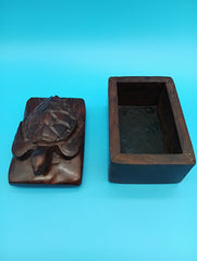 Wooden turtle box side angle