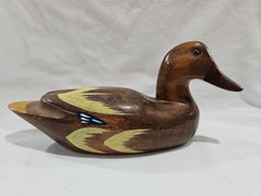 Vintage Wood Duck Decoy With Glass Eye